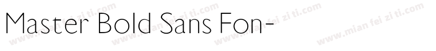 Master Bold Sans Fon字体转换